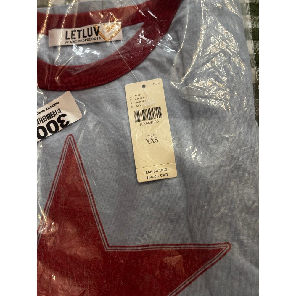 Letluv Star Short-Sleeve Ringer Crew-Neck Tee - Picture 3 of 3
